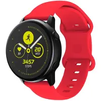Cadorabo Siliconen bandje 22mm geschikt voor Samsung Galaxy Gear S3 / Gear 2 in ROOD - Vervangingsmanchet geschikt voor Huawei Watch GT geschikt voor Watch 2 Pro geschikt voor Ticwatch Pro enz.
