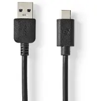 Nedis USB-A - USB C 3.1 Gen2 kabel 1.0m zwart