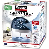 Rubson Vochtopnemer AERO360 Toestel 40m2 | Luchtontvochtiger Toestel | Vochtvanger Badkamer | Binnenhuis & Badkamer