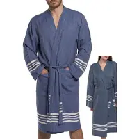 Lalay Hamam badjas Krem Sultan navy van Lalay