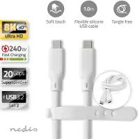 Nedis Usb-kabel Fresh Green Box Usb 3.2 Gen 2 - Usb-c Mannelijk 1m Wit