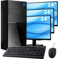 Screenon Intel Compleet PC + 3 x 24" Monitor + Muis & Toetsenbord | Intel Core i5 | 16 GB DDR4 | 1 TB SSD - NVMe | RTX 5060 | Windows 11 Pro + WiFi & Bluetooth