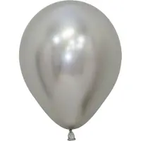 Sempertex Latex ballonnen silver reflex - 12cm - 50 stuks