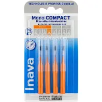 Inava Mono Compact 4 Tandenborstels (Maat : ISO3 1,2 mm)