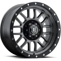 I.C.O.N. Alpha 17x8.5 5x5 0mm Offset 4.75in BS 71.5mm Bore Gun Metal Wheel