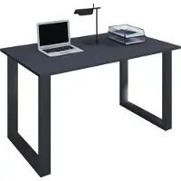 VCM Houten bureau | H. 76 x B. 140 x T. 50 cm | Computertafel eenvoudig | voeten gemaakt van hoogwaardig metaal | Werktafel | Kantoormeubilair - Lona U