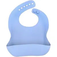Intirilife babyslabbetje in blauw gemaakt van siliconen met lekbak bpa-vrij vaatwasmachinebestendig