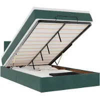 vidaXL Bed poef met matras 120x190 cm fluweel donkergroen