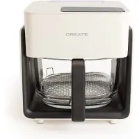 Create - Enkel 4,2 l Vrijstaand 1300 W Heteluchtfriteuse - Wit - AIR FRYER STUDIO CRYSTAL
