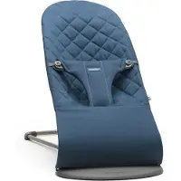 BabyBjörn Wipstoel Bliss - Geweven klassiek quilt - Middernachtblauw - Ergonomisch - Verstelbaar - Inklapbaar