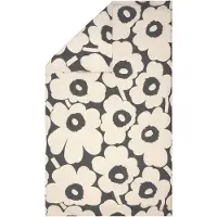 Marimekko Unikko Dekbedovertrek Gebroken Wit/houtskool 150x210 Cm - Dekbedden Katoen Offwhite - 072726-910