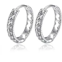 LGT JWLS Twisted Rope Oorringen - Zilver