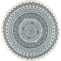 QUVIO Vloerkleed - Mandala - Rond