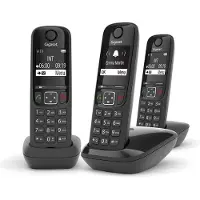 Gigaset Draadloze telefoon AS690 Trio Zwart