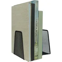 QUVIO Boekensteunen set van 2 - Staal - Zwart - 13 x 10 x 15 cm