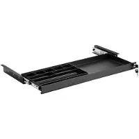 Cavo Documentenlade, afsluitbaar, staal 740 x 250 mm, incl. ladebak zwart, bureaulade, ondertafellade