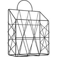 QUVIO Tijdschriftenrek voor wandmontage - Draadstaal - 10.5 x 25 x 37 cm