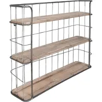 Clayre & Eef Wandrek 85x20x64 cm hout rechthoek muurrek