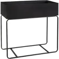 QUVIO Plantenstandaard - Zwart - 15 x 60 x 60 cm