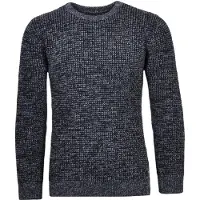 Ragman Regular Fit Trui ronde halsblauw, Effen