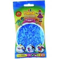 HAMA Beads Hama - 1 000 standaard MIDI parels (Ø5 mm) Lichtblauw transparant
