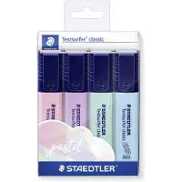 Staedtler Textsurfer classic tekstmarker - set met 4 pastel kleuren