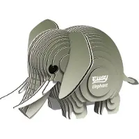 Carletto Deutschland Elephant 3D-puzzel 28-delige milieuvriendelijke educatieve speelgoedpuzzels voor jongens, meisjes en kinderen vanaf 6 jaar