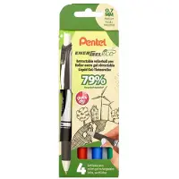 Pentel roller Energel BL77E-4, 0,7 mm, assorti, set van 4 stuks