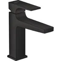 Hansgrohe Metropol wastafelkraan waterbesparend met afvoerplug zwart mat
