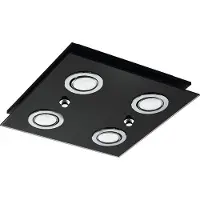 Eglo 33804 GRATTINO LED wand- en plafondlamp, 4x2,8W, 290x290mm, zwart
