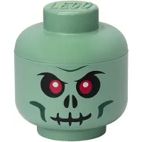 LEGO Opbergbox Hoofd Skelet Groen, Klein -