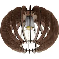 Eglo Stellato - plafondlamp - E27 - Ø40 cm - donkerbruin/nickel-mat