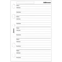 Filofax - vulling pocket - notitiepapier voor adressen- - wit