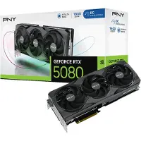 PNY Carte graphique - GeForce RTX 5080 - 16 Go - Overclockée - PCIe 5.0 (VCG508016TFXPB1-O)
