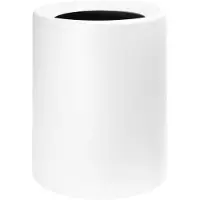 QUVIO Prullenbak met plastic binnenemmer - 12 L - Wit