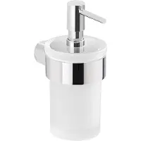Gedy Pirenei Wandgemonteerde zeepdispenser 110ml, matglas, chroom
