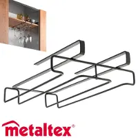 Metaltex Wijnglazenrek 20x28x7 cm Zwart