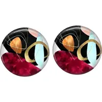 Charme Bijoux Clip oorbellen serise - geen gaatje- 2 cm-rood-