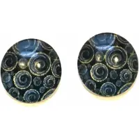 Charme Bijoux Clip Oorbellen- Blauw- Cirkel- 2 cm- geen gaatje-