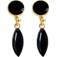 Charme Bijoux Clip oorbellen- Emaille -zwart- Neroli- geen gaatje-