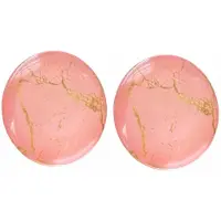 Charme Bijoux Clip oorbellen Roze Marmer look 2 cm