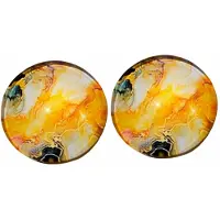 Charme Bijoux Clip oorbellen Happy yellow 2 cm geel