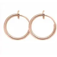 Charme Bijoux Klem oorringen- Roze goudkleur- 14 mm-geen gaatje-