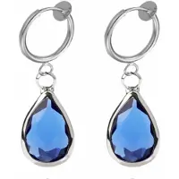 Charme Bijoux Klem oorbellen- Ampala- oceaan blauw- zilverkleur- geen gaatje-