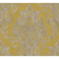 A.S. Création ORNAMENTEN BEHANG | Barok - geel grijs metallic - New Life