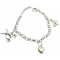Charme Bijoux Armband-Bedel-Paard-Hartje-17 -19 cm -