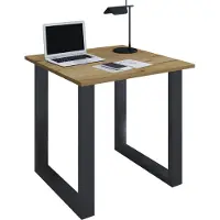 VCM Houten bureau | H. 76 x B. 80 x D. 50 cm | Computertafel eenvoudig | voeten gemaakt van hoogwaardig metaal | Werktafel | Kantoormeubilair - Lona U