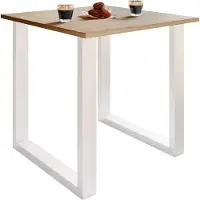 VCM Premium houten eettafel Keukentafel Eettafel Tafel Xona U Zilver