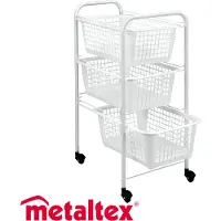 Metaltex Voorraadwagen SanDiego Wit wit Kunststof Keukentrolley