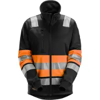 Snickers 8077 Klasse 1 Damesjack met Volledige Rits High-Vis Oranje/Zwart maat XS dames